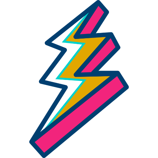 colorful lightning bolt