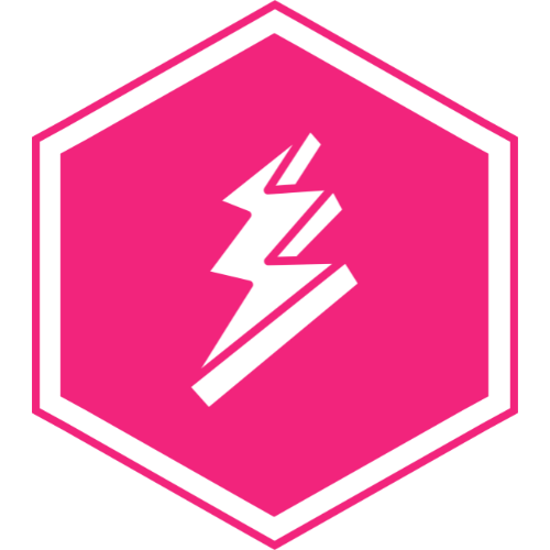 pink lightning bolt icon