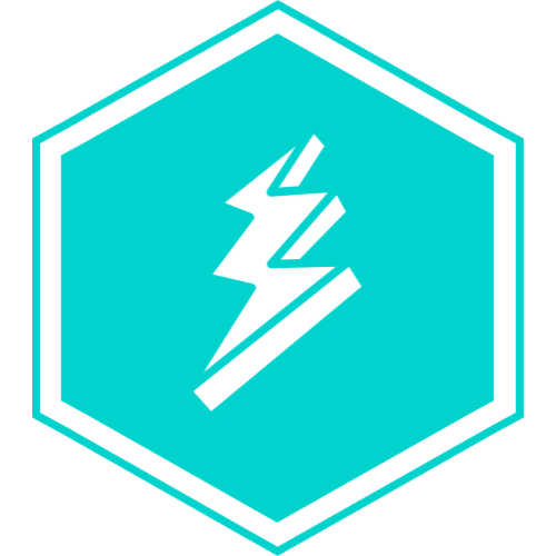 blue lightning bolt icon